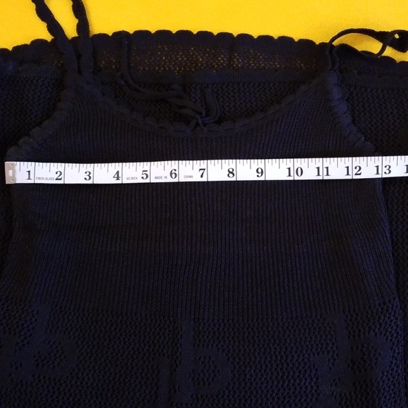 Roccobarocco Crochet Sleeveless Midi Dress Blue Size S - Picture 5 of 6